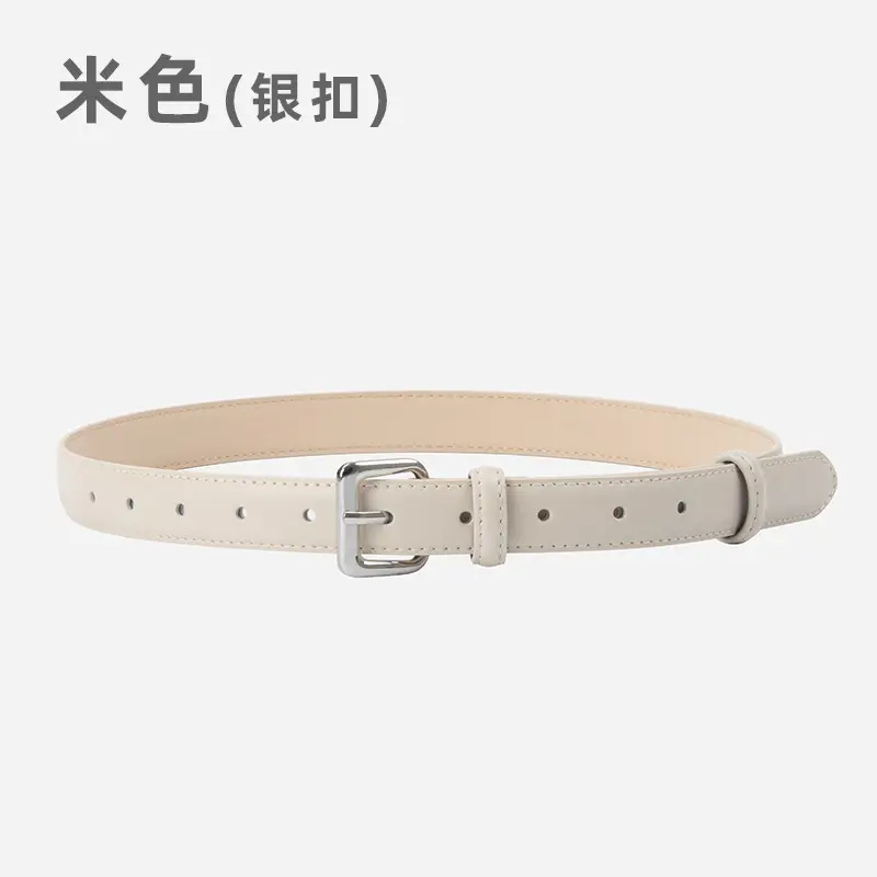 Women's Genuine Leather Belt with Gold Buckle - Image 18