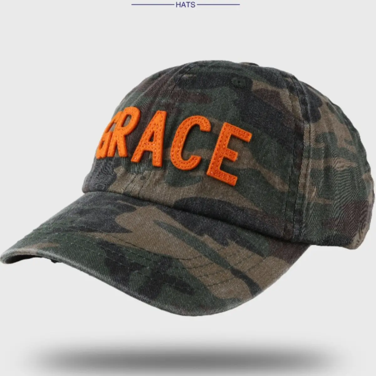 Men Camo Baseball Cap with "BRACE" Embroidery - Image 4