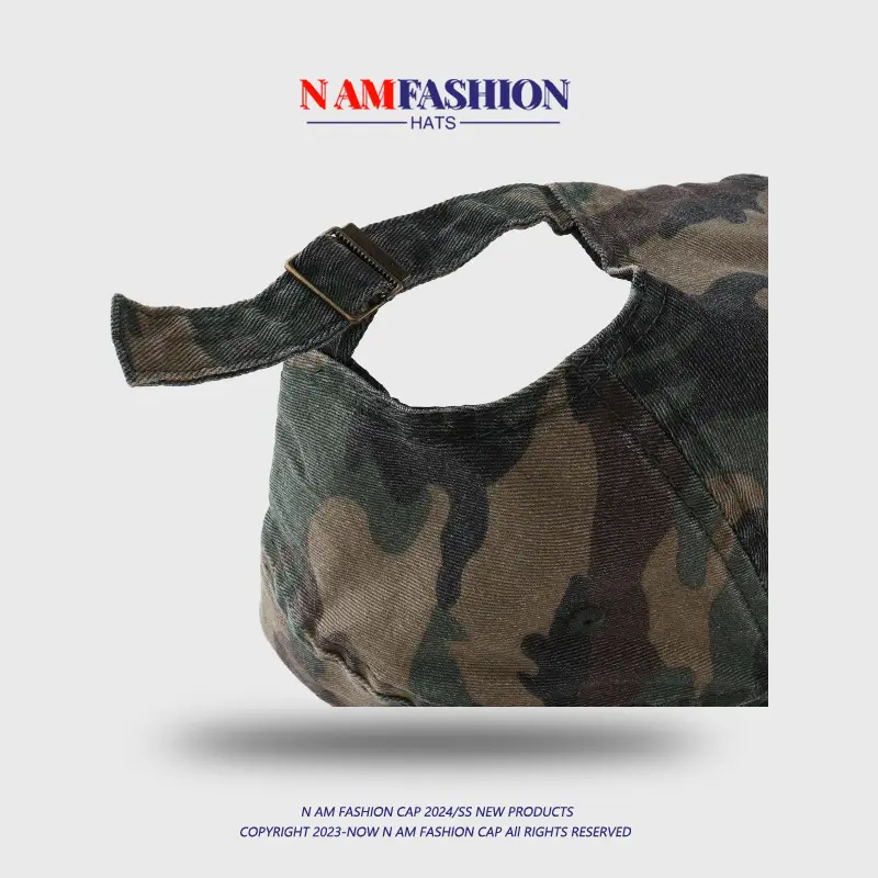 Men Camo Baseball Cap with "BRACE" Embroidery — feature 8