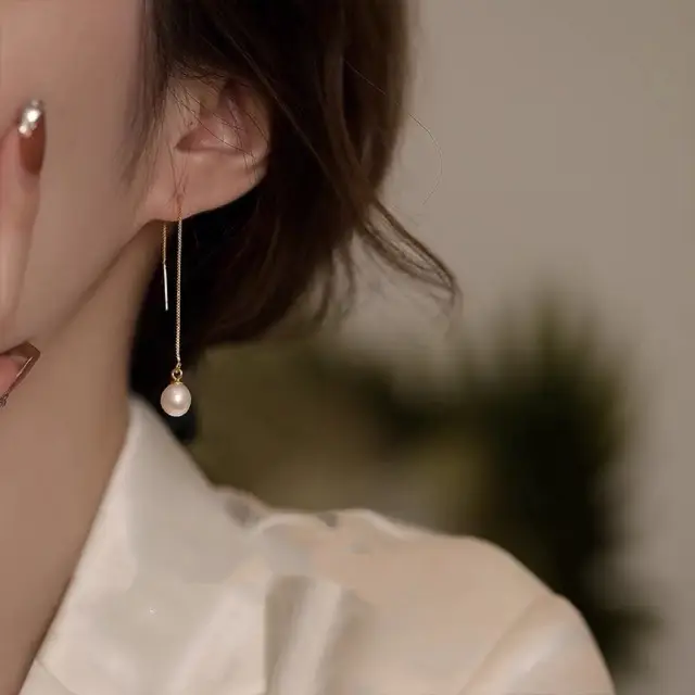 Natural Pearl Earrings for Women Elegant Lightweight Luxury