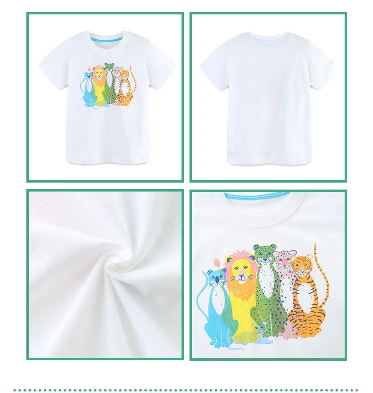 White Knitted Cotton T-Shirt for Kids 26" — feature 23
