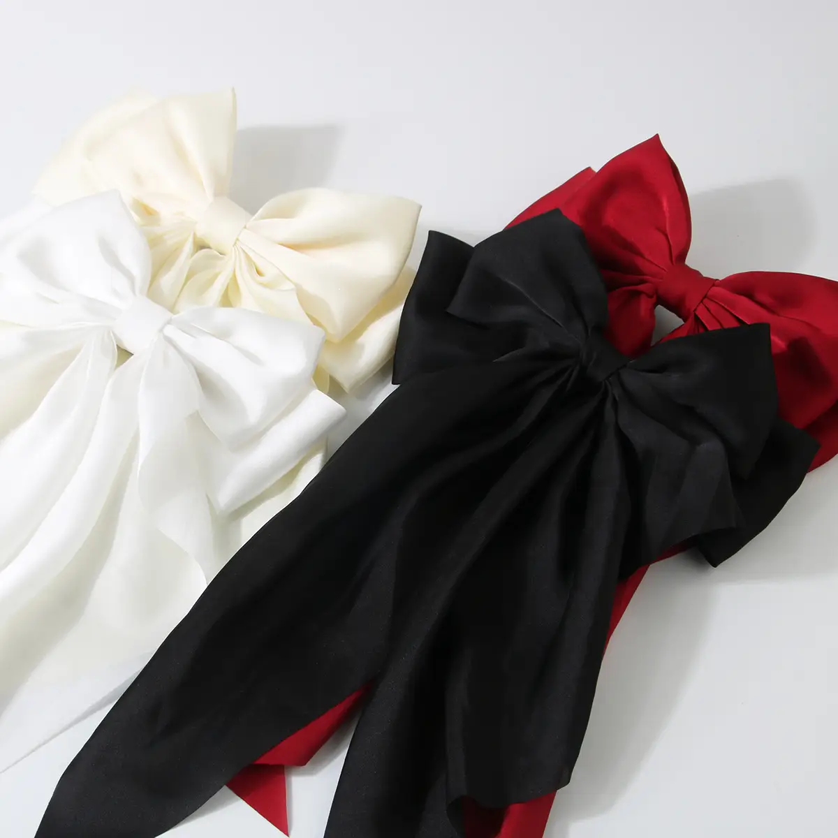 Red Oversized Bow Spring Clip Hair Accessory
