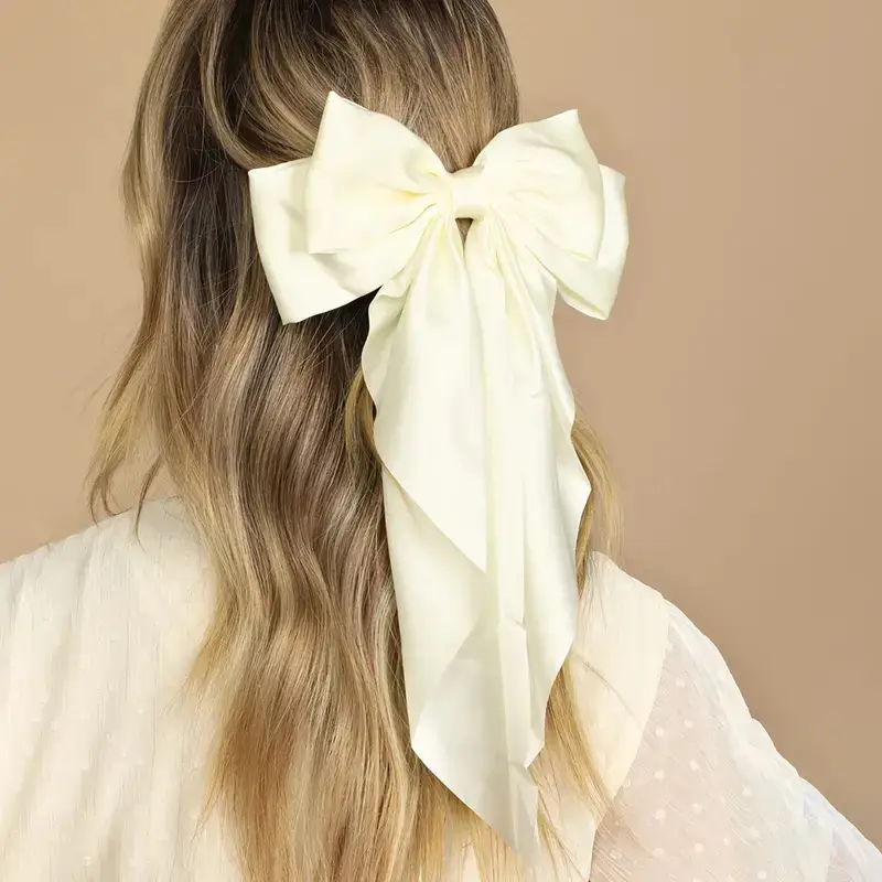 Red Oversized Bow Spring Clip Hair Accessory — feature 3