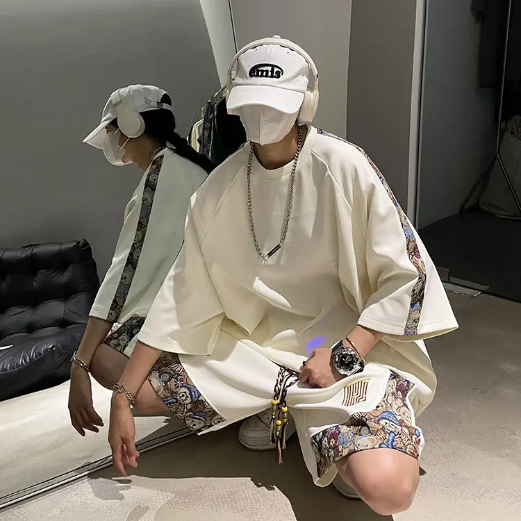 Men Chinese Embroidered Sports Suit Black with Embroidered Pants — feature 6