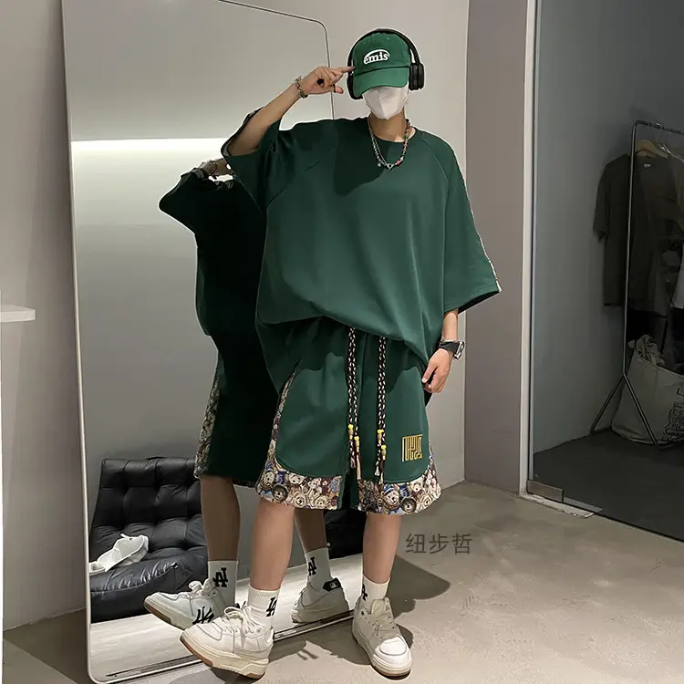 Men Chinese Embroidered Sports Suit Black with Embroidered Pants — feature 7
