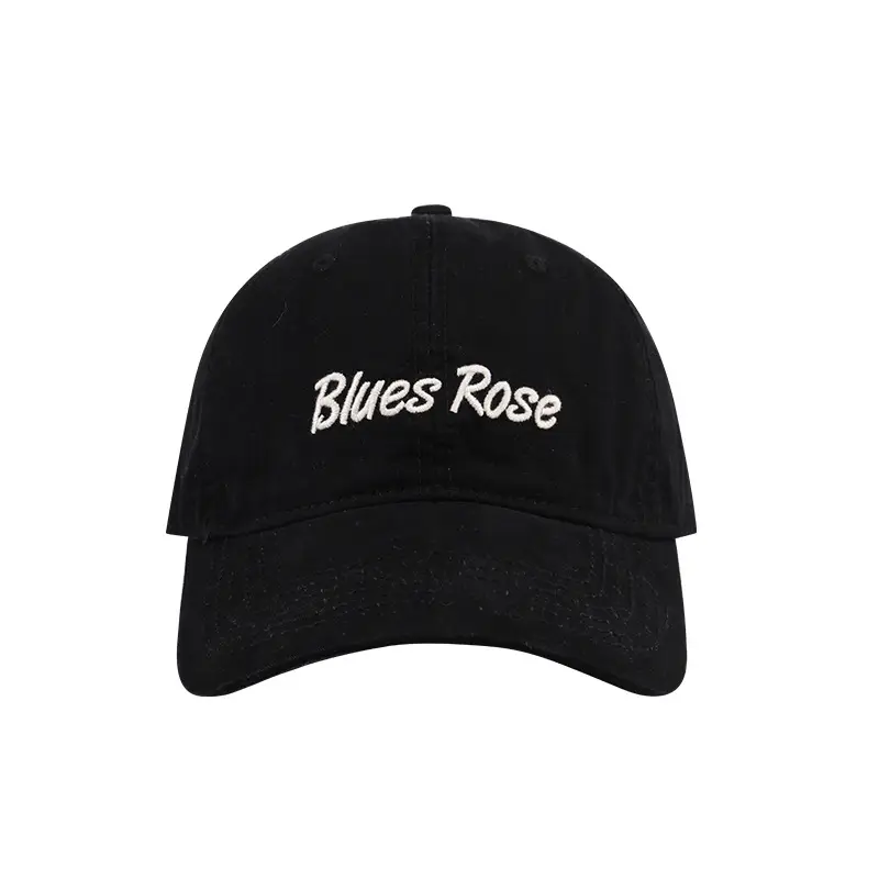 Embroidered English Baseball Cap Beige with "Blues Rose" Design - Image 12
