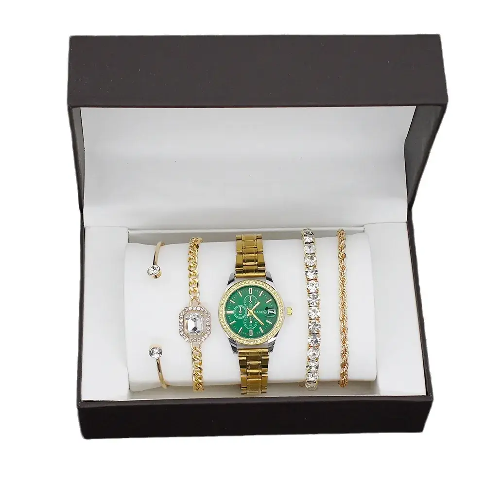 Gold Plated Women's Quartz Watch with Crystal Bracelet - Image 22