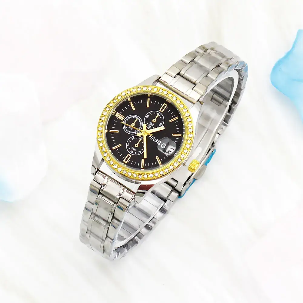 Gold Plated Women's Quartz Watch with Crystal Bracelet - Image 17