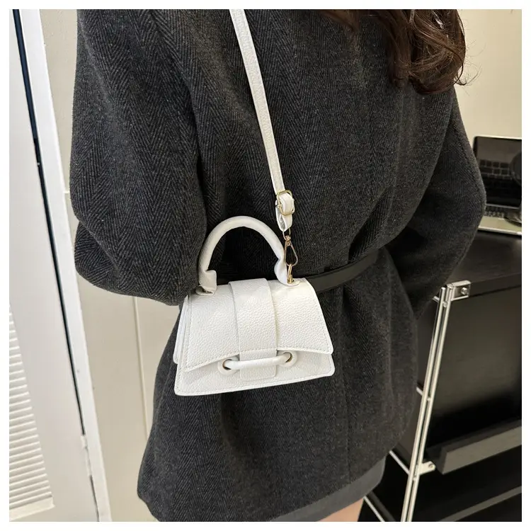White Korean Style Shoulder Messenger Bag for Women — feature 13