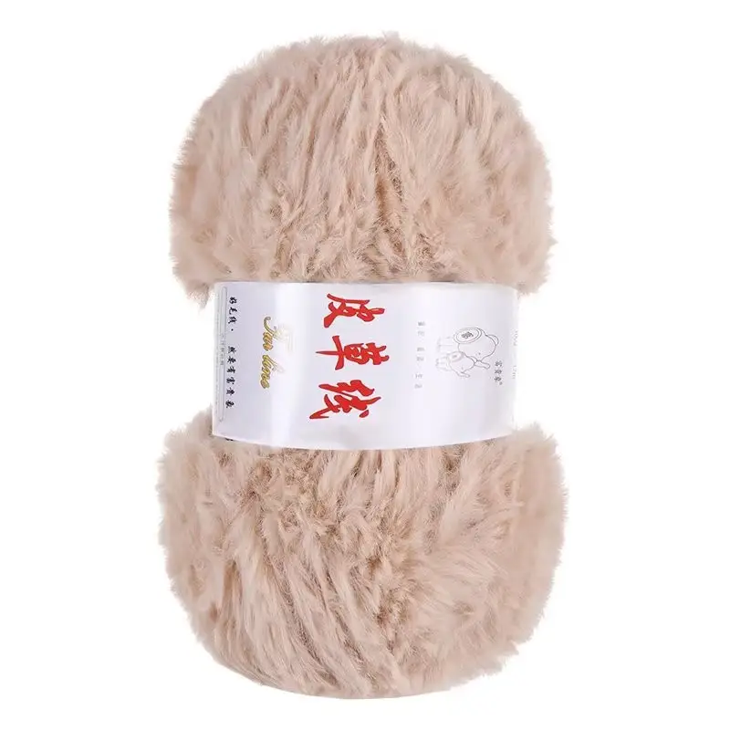 2 Two extra thick fur thread fur wool ball hand-woven thick wool woven scarf hat bag material package