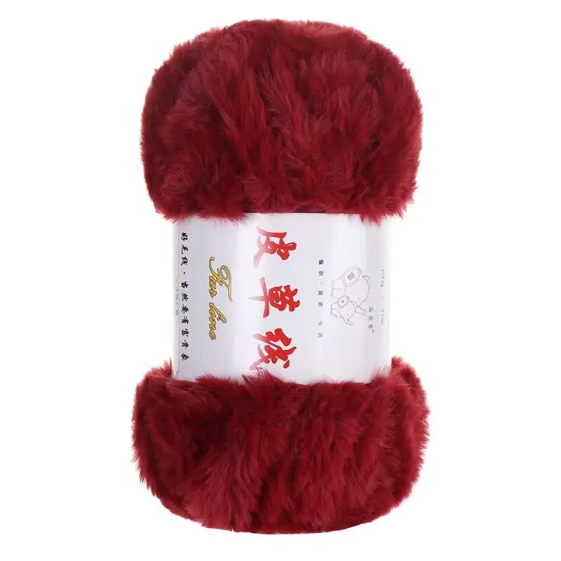 2 Two extra thick fur thread fur wool ball hand-woven thick wool woven scarf hat bag material package