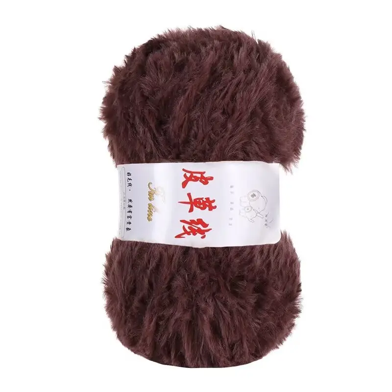 2 Two extra thick fur thread fur wool ball hand-woven thick wool woven scarf hat bag material package
