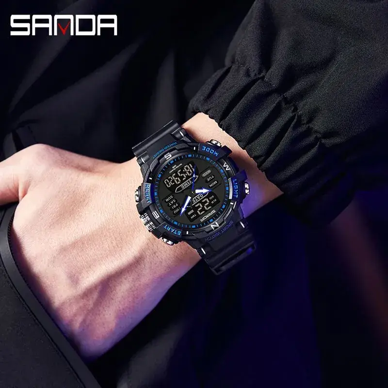 Sanda Black Waterproof Couple Watches 14.598 - Image 16