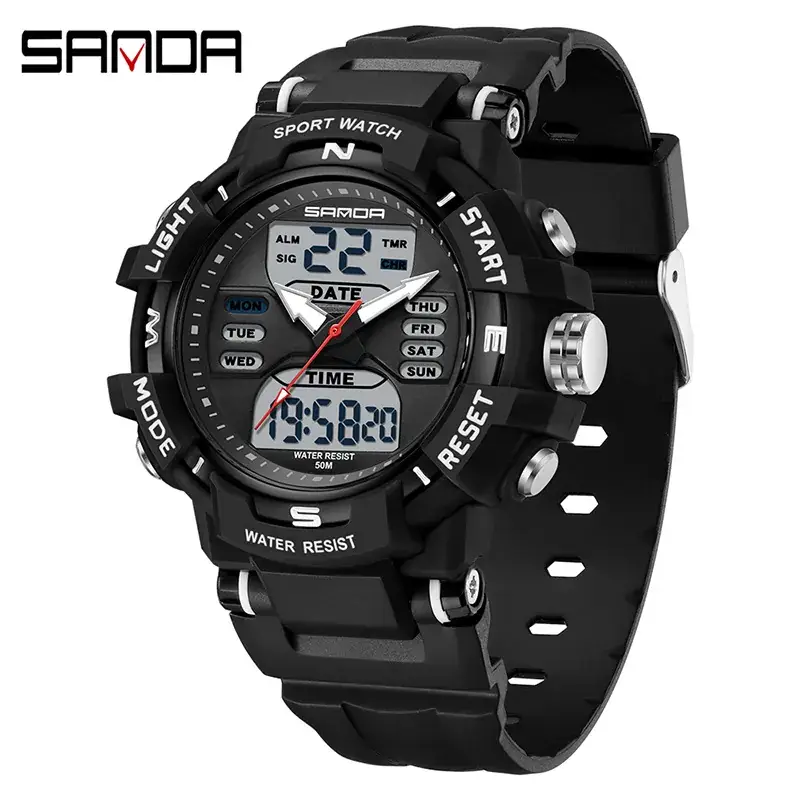 Sanda Black Waterproof Couple Watches 14.598 - Image 8