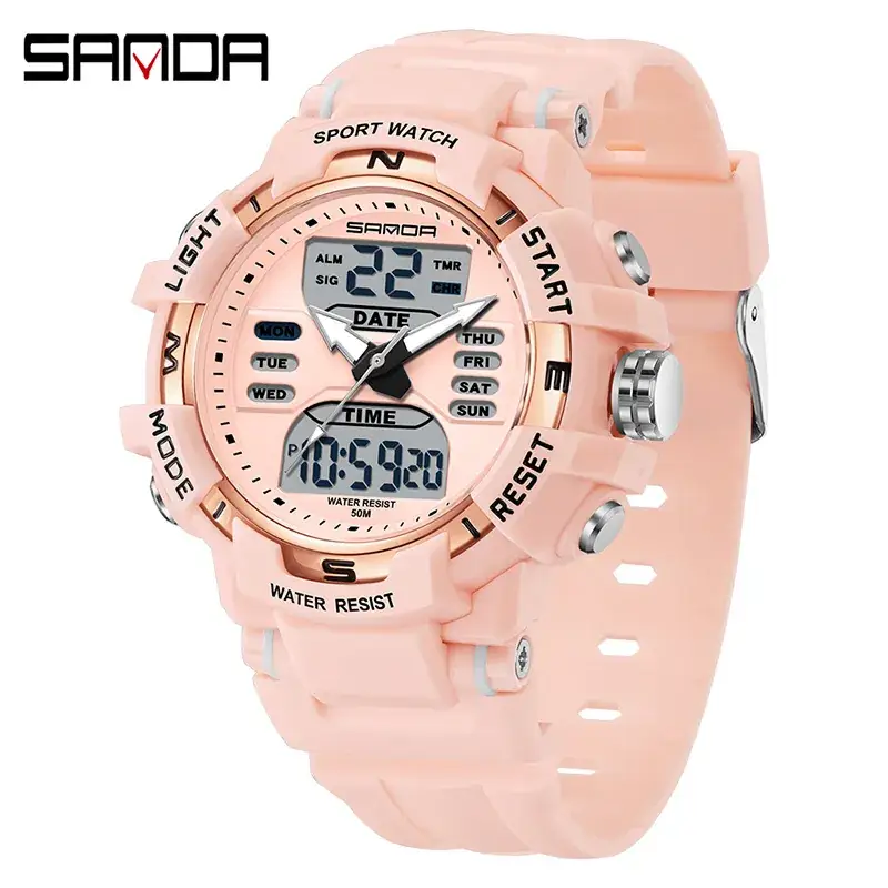 Sanda Youth Fashion Electronic Watch Student Waterproof Luminous Watch Multifunctional Sports Watch - Image 4