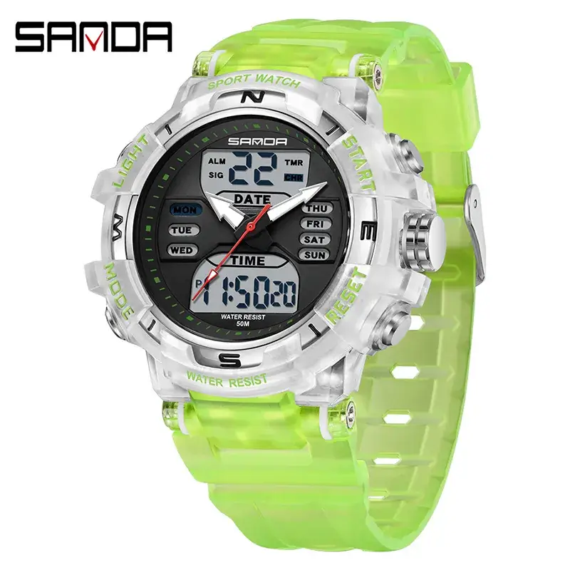 Sanda Youth Fashion Electronic Watch Student Waterproof Luminous Watch Multifunctional Sports Watch - Image 6