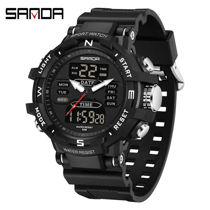 Sanda Youth Fashion Electronic Watch Student Waterproof Luminous Watch Multifunctional Sports Watch - Image 7