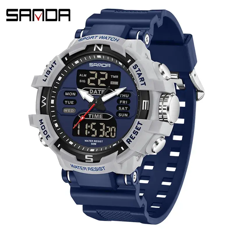 Sanda Youth Fashion Electronic Watch Student Waterproof Luminous Watch Multifunctional Sports Watch - Image 9