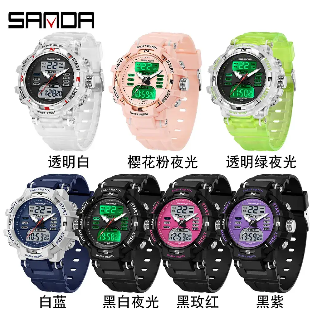 Sanda Neon Green Digital Watch for Teens - Image 17