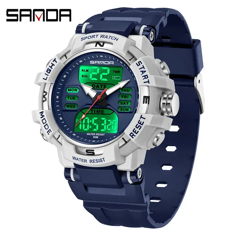 Sanda Neon Green Digital Watch for Teens - Image 18