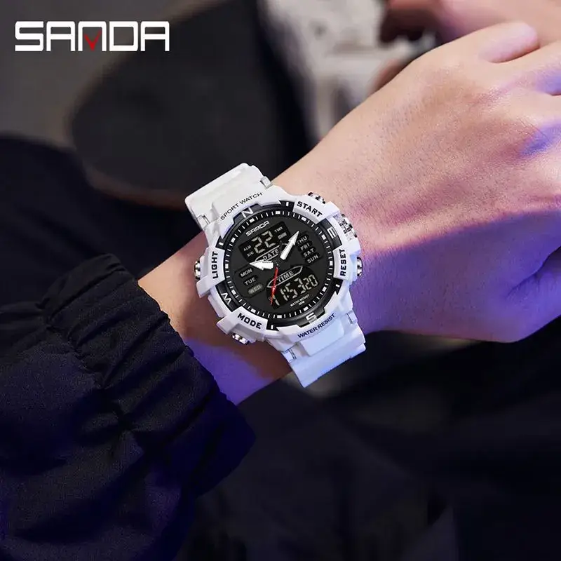Sanda Dual Display Luminous Waterproof Student Watch - Image 16