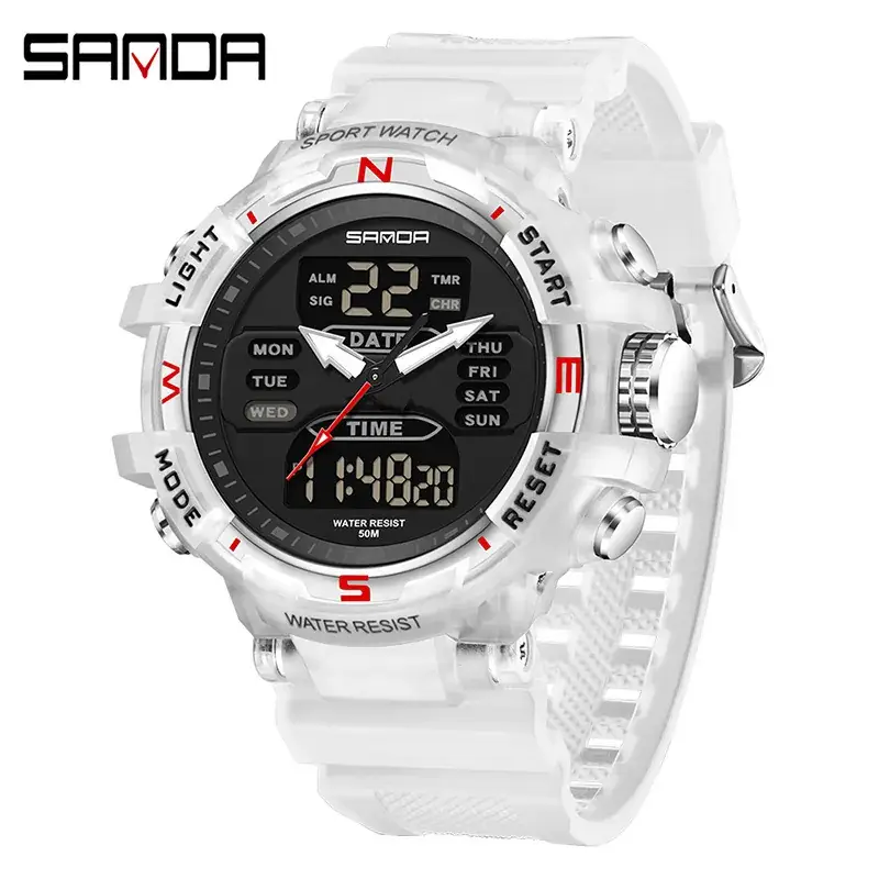 Sanda Dual Display Luminous Waterproof Student Watch - Image 18