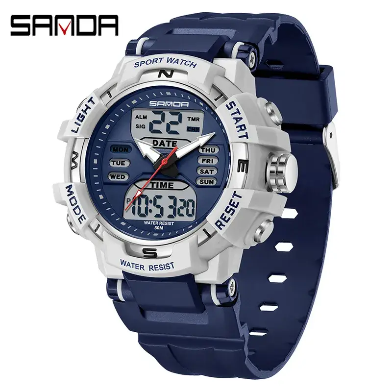 Sanda Dual Display Luminous Waterproof Student Watch - Image 10