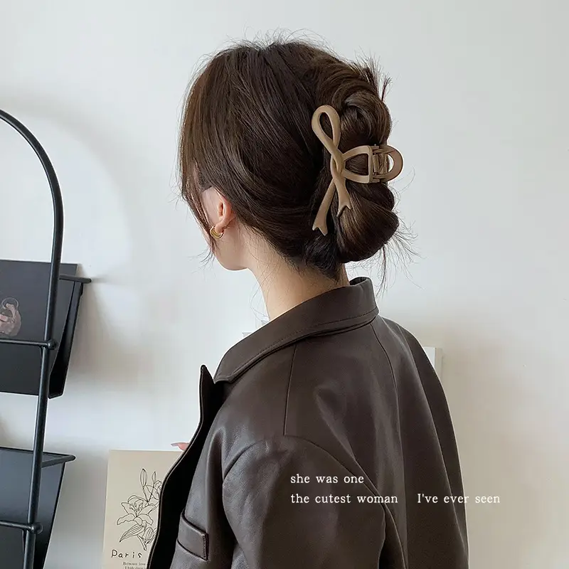 Spring Bow Clip for Women High-Grade Large Ribbon Updo - Image 9