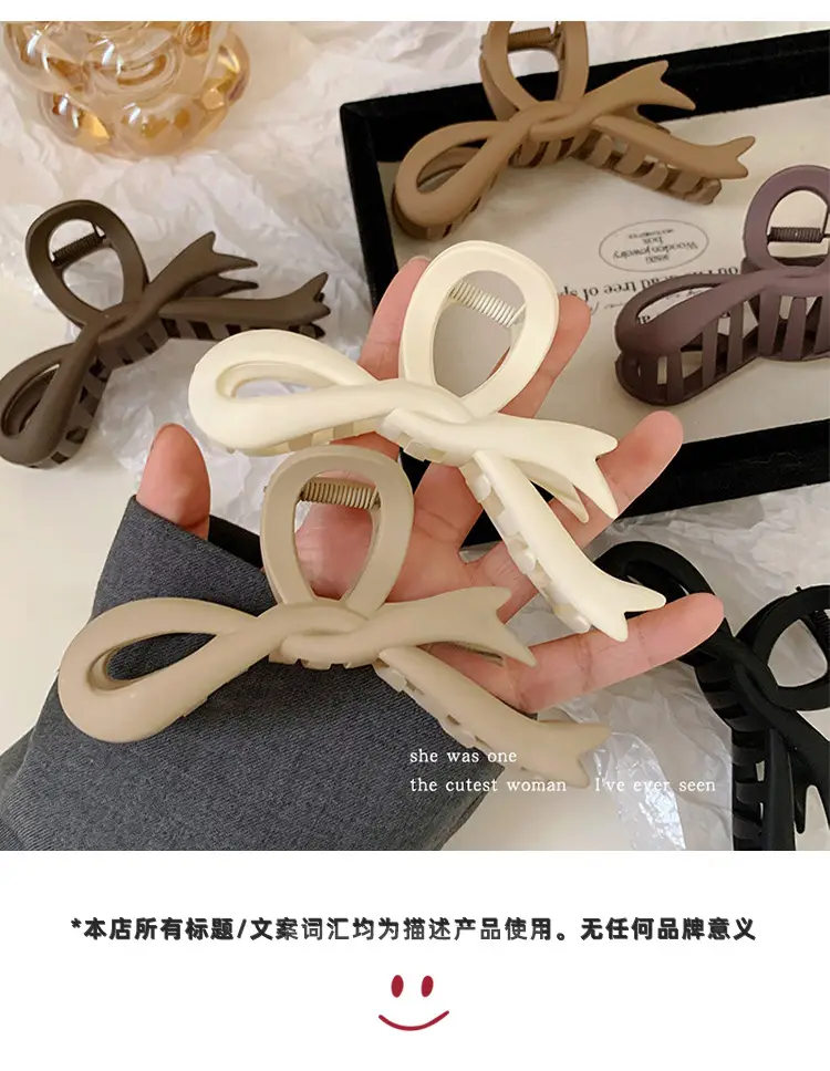 Spring Bow Clip for Women High-Grade Large Ribbon Updo — feature 10
