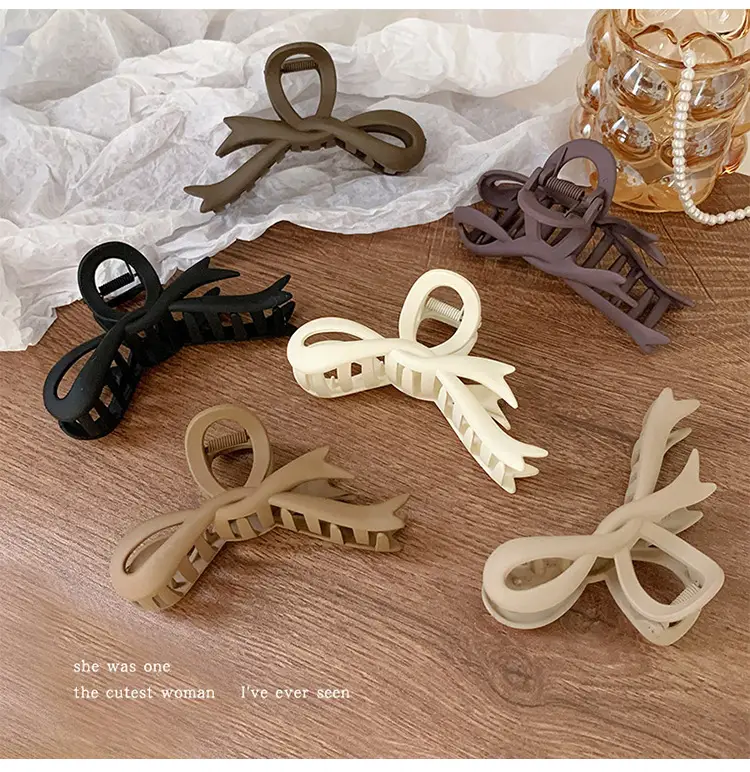 Spring Bow Clip for Women High-Grade Large Ribbon Updo — feature 8