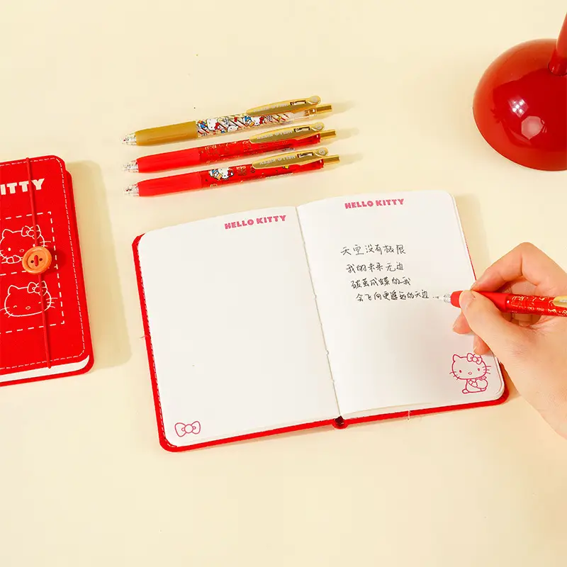 Yuemu Hello Kitty Gel Pen Cartoon Retractable Pen St Head Kt Student Quick-Drying Set Pen Hello Kitty Stationery