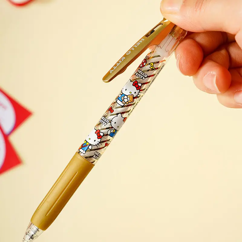 Yuemu Hello Kitty Gel Pen Cartoon Retractable Pen St Head Kt Student Quick-Drying Set Pen Hello Kitty Stationery