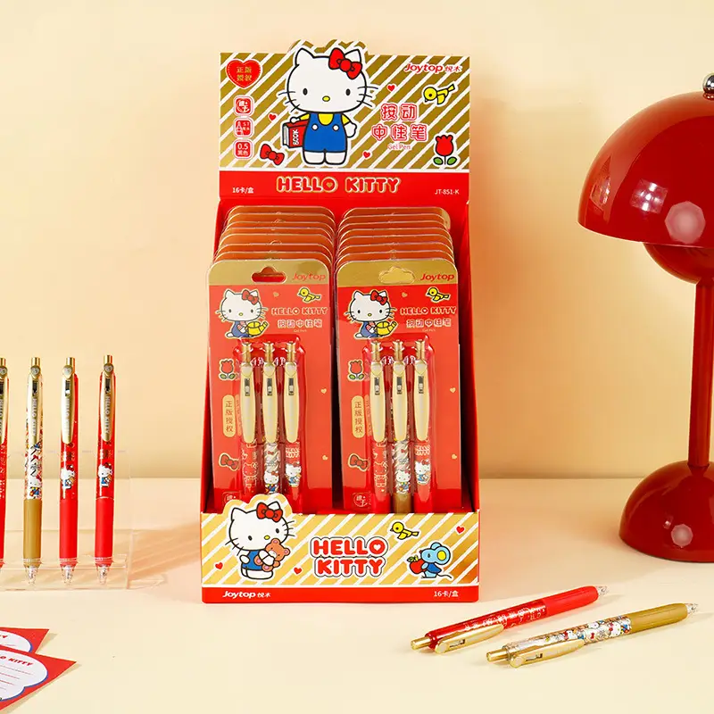 Yuemu Hello Kitty Gel Pen Cartoon Retractable Pen St Head Kt Student Quick-Drying Set Pen Hello Kitty Stationery — feature 1