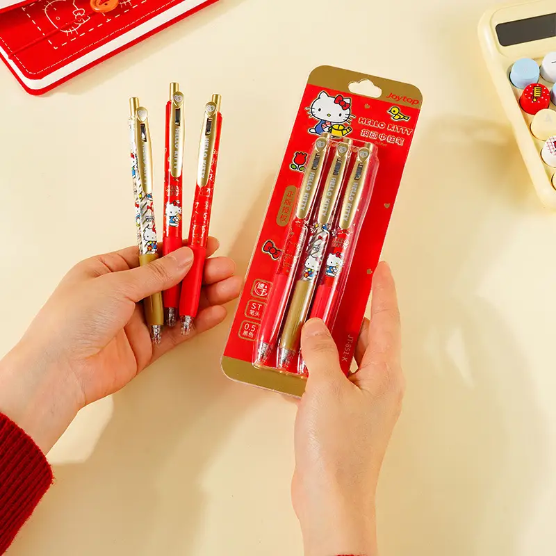 Yuemu Hello Kitty Gel Pen Cartoon Retractable Pen St Head Kt Student Quick-Drying Set Pen Hello Kitty Stationery — feature 16