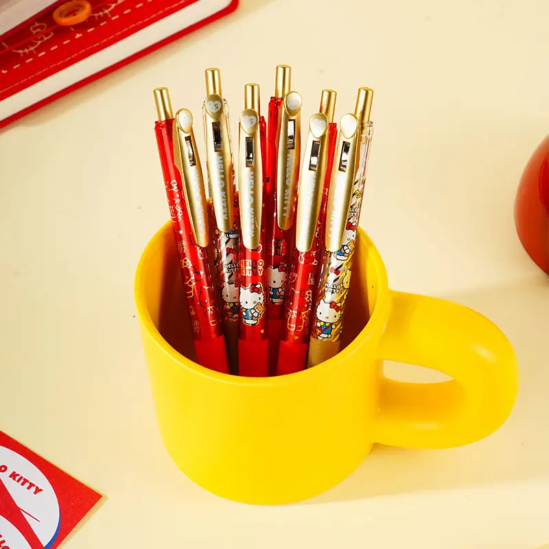 Yuemu Hello Kitty Gel Pen Cartoon Retractable Pen St Head Kt Student Quick-Drying Set Pen Hello Kitty Stationery — feature 5