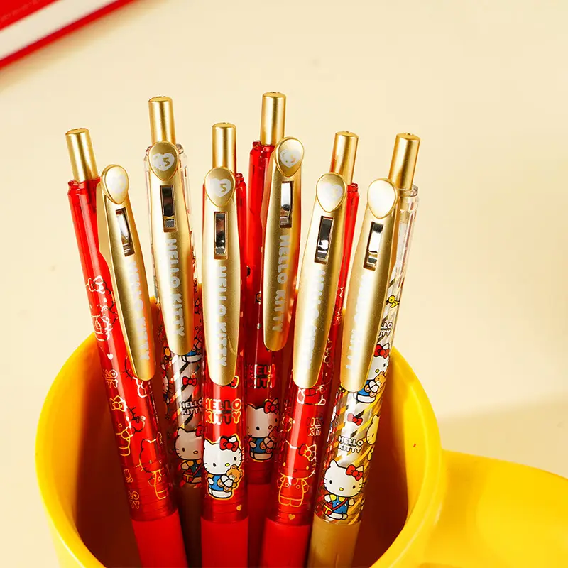 Yuemu Hello Kitty Gel Pen Cartoon Retractable Pen St Head Kt Student Quick-Drying Set Pen Hello Kitty Stationery — feature 6