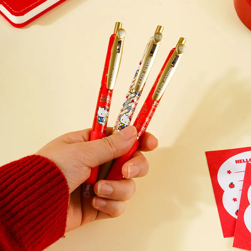 Yuemu Hello Kitty Gel Pen Cartoon Retractable Pen St Head Kt Student Quick-Drying Set Pen Hello Kitty Stationery — feature 9