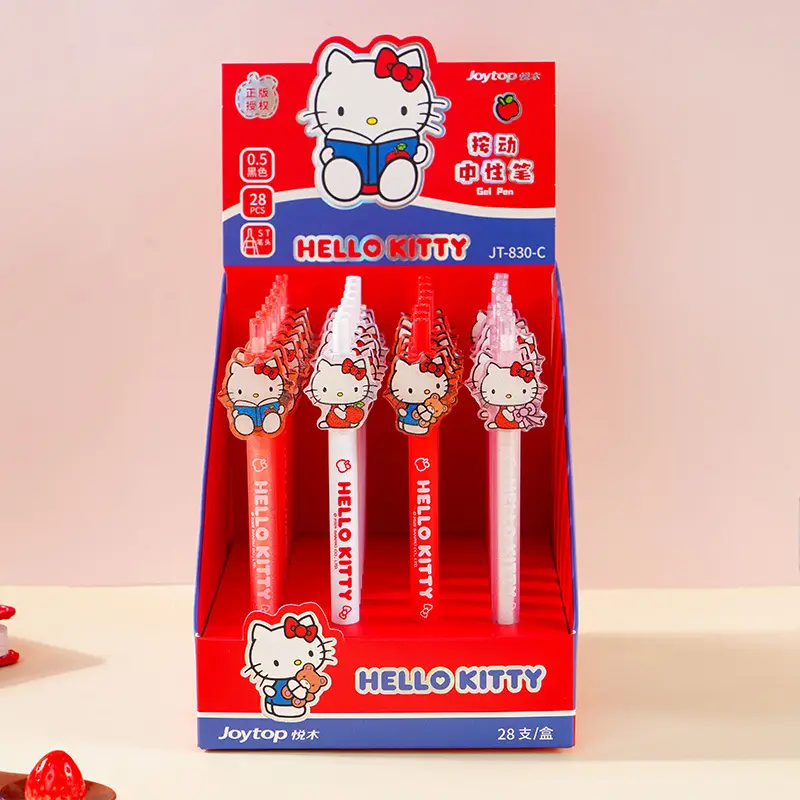Yuemu Hello Kitty Gel Pen Cartoon Retractable Pen St Head Kt Student Quick-Drying Set Pen Hello Kitty Stationery