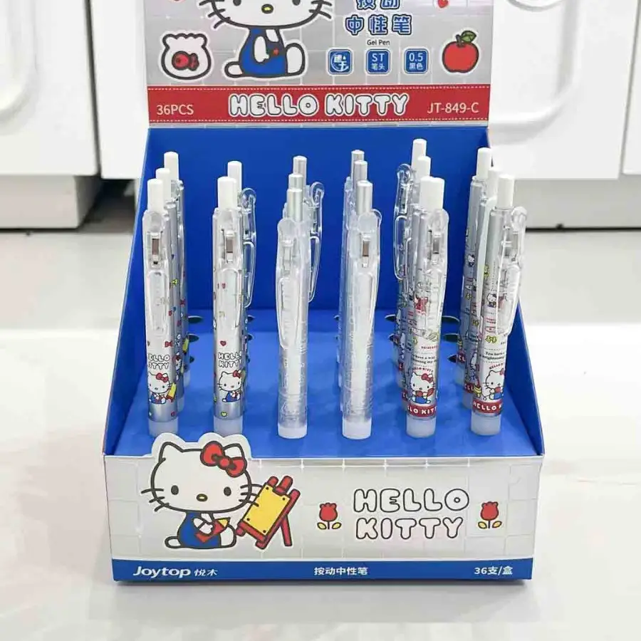 Yuemu Hello Kitty Gel Pen Cartoon Retractable Pen St Head Kt Student Quick-Drying Set Pen Hello Kitty Stationery