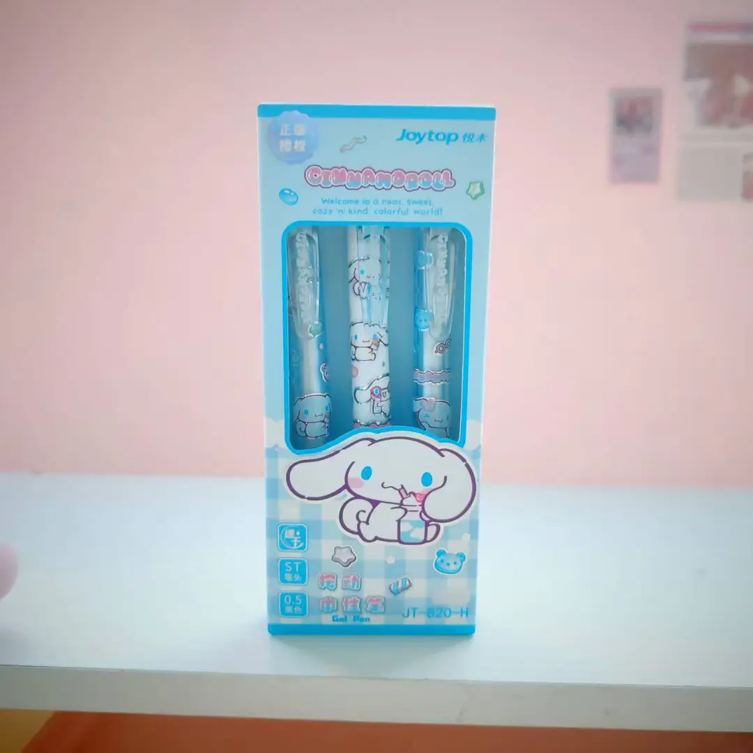Yuemu Hello Kitty Gel Pen Cartoon Retractable Pen St Head Kt Student Quick-Drying Set Pen Hello Kitty Stationery