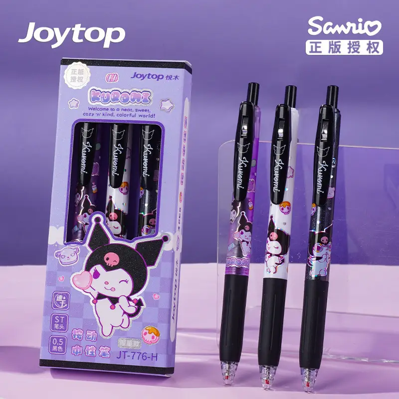 Yuemu Hello Kitty Gel Pen Cartoon Retractable Pen St Head Kt Student Quick-Drying Set Pen Hello Kitty Stationery