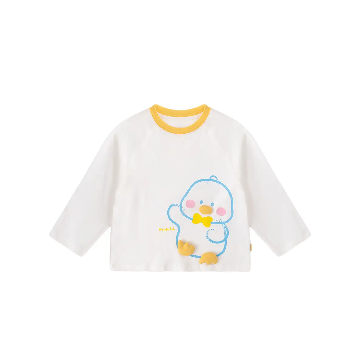 Dudu Baby Long Sleeve T-Shirt White Yellow - Image 6