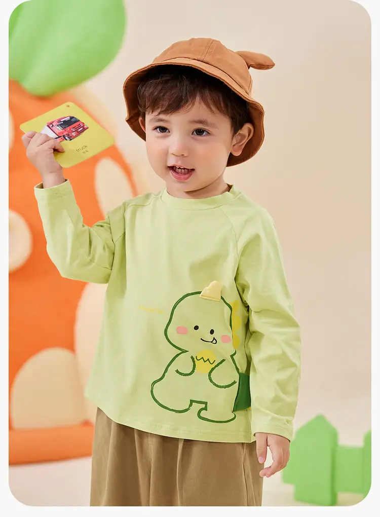 Dudu Baby Long Sleeve T-Shirt White Yellow — feature 12