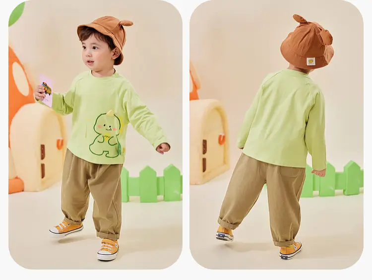 Dudu Baby Long Sleeve T-Shirt White Yellow — feature 17
