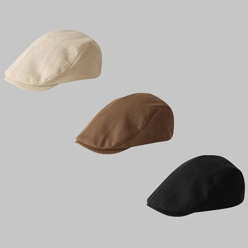 Women Duckbill Cap Brown Retro Forward Cap - Image 7