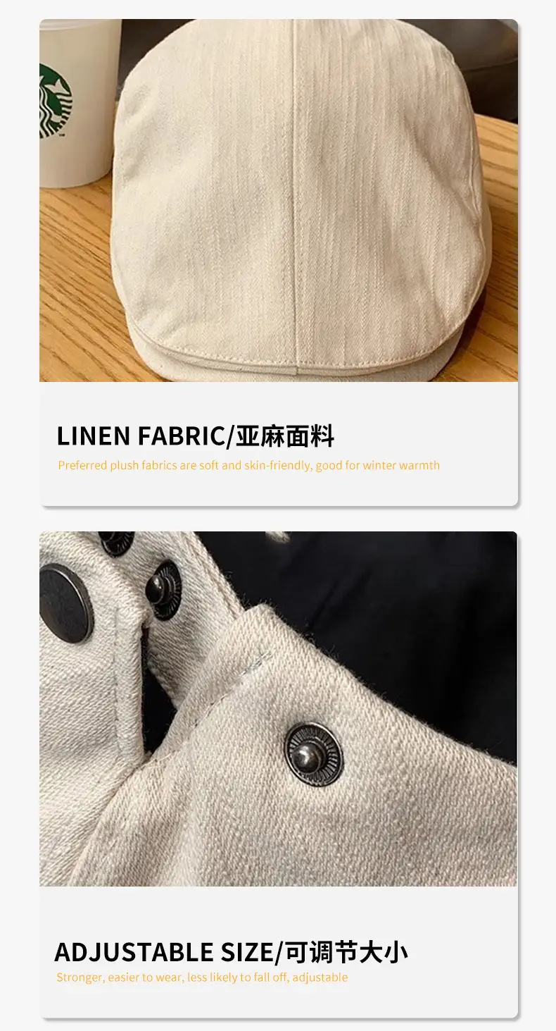 Women Duckbill Cap Brown Retro Forward Cap — feature 10