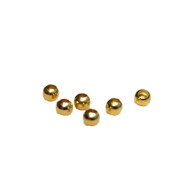 18K Gold 3mm Gold Beads for DIY Braided Bracelets - Image 5