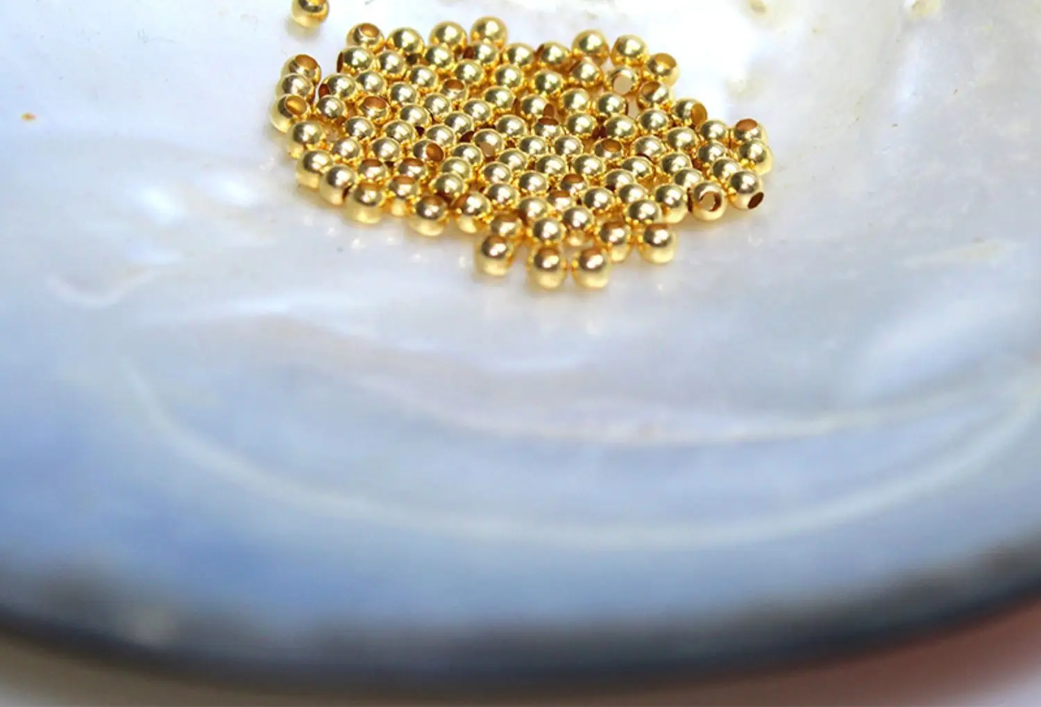 18K Gold 3mm Gold Beads for DIY Braided Bracelets — feature 6