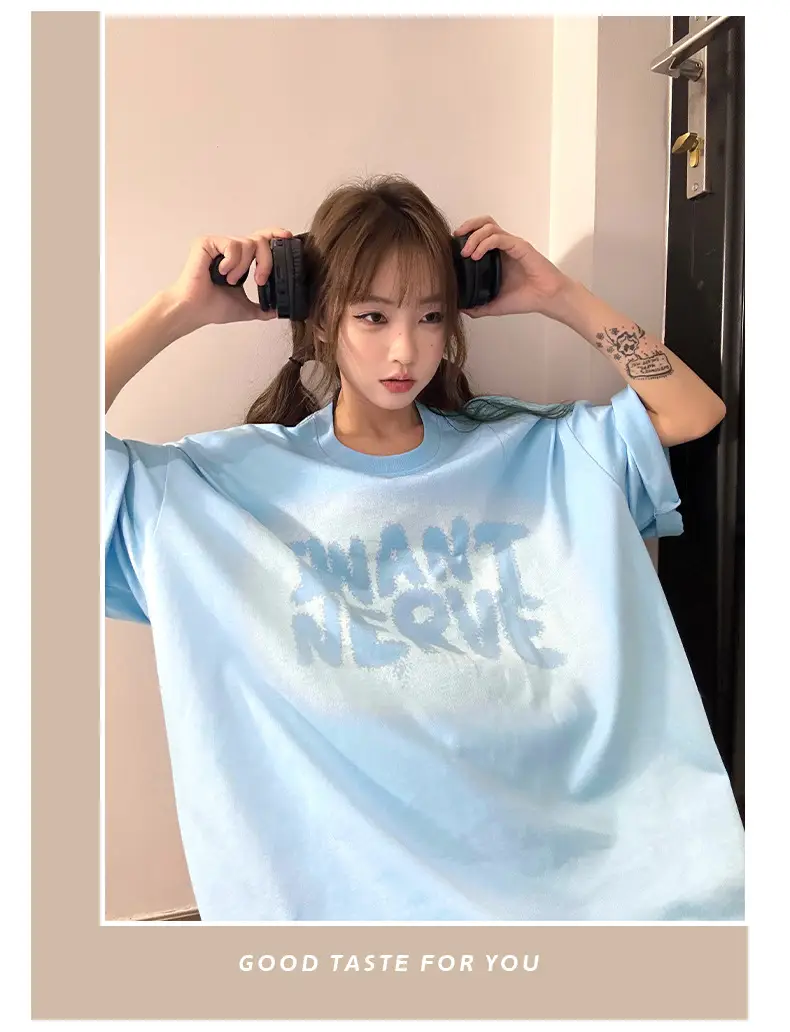 Hanlu Women Printed T-Shirt Pink Short Sleeve — feature 12
