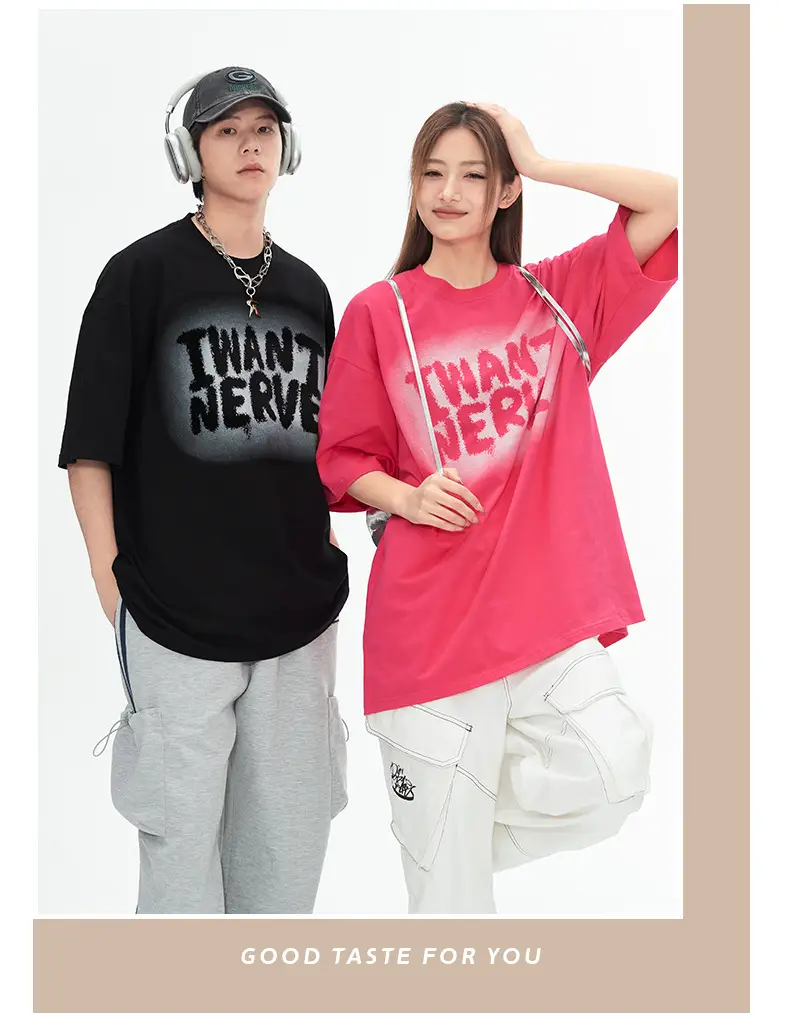Hanlu Women Printed T-Shirt Pink Short Sleeve — feature 14